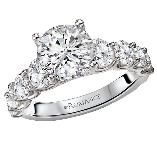 Ladies rings stunning shine -Classic Semi-Mount Diamond Ring