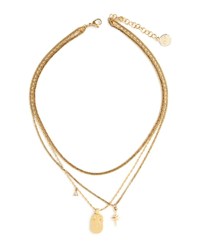 ladies necklaces cross-Paola Gold Necklace