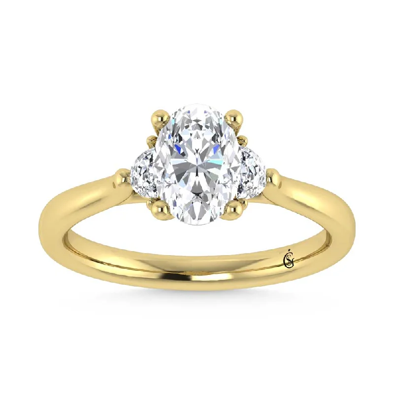 ladies engagement rings commitment-14K Yellow Gold Lab Grown Diamond 1 1/6 Ct.Tw. Engagement Ring