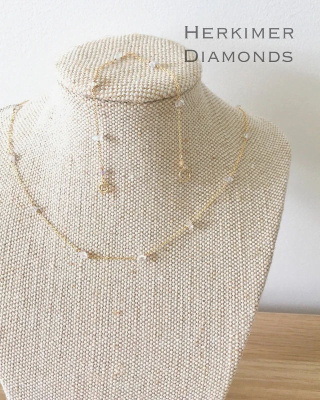 ladies necklaces gift box-Herkimer Diamonds Necklace