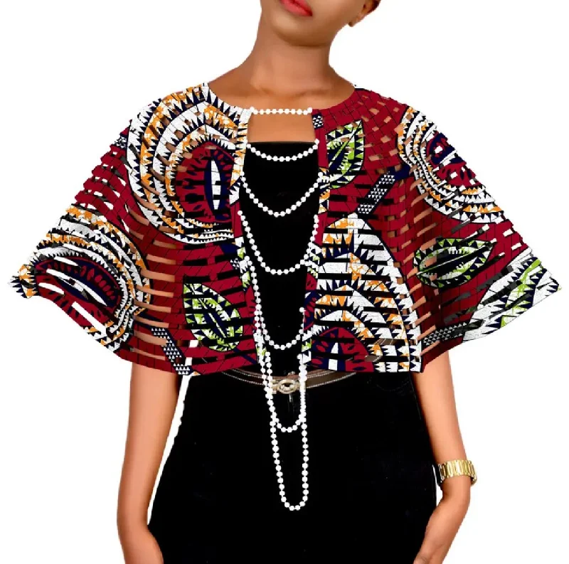 ladies necklaces ethical-Ankara-Laced Shawl Collar Necklace