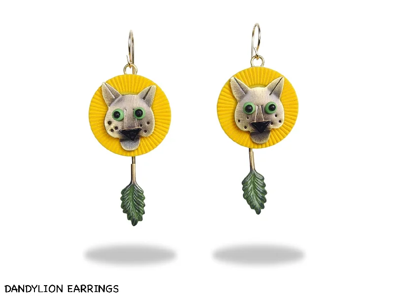 ladies earrings smooth-Dandylion Earrings