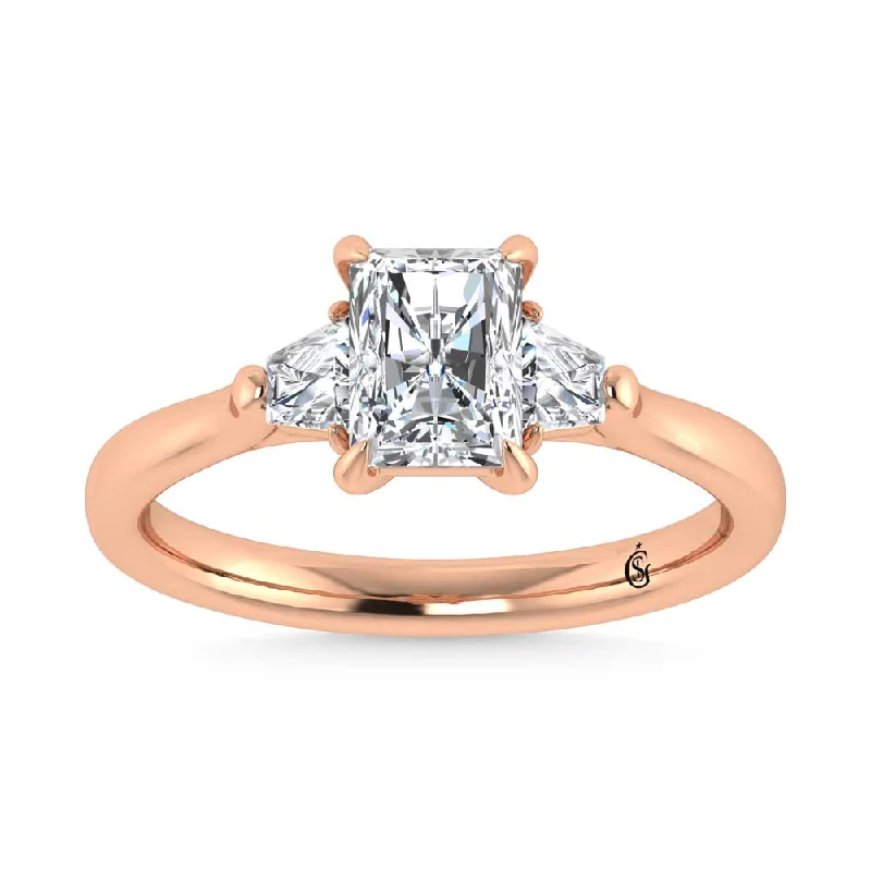 ladies engagement rings auction-14K Rose Gold Lab Grown Diamond 1 1/4 Ct.Tw. Engagement Ring