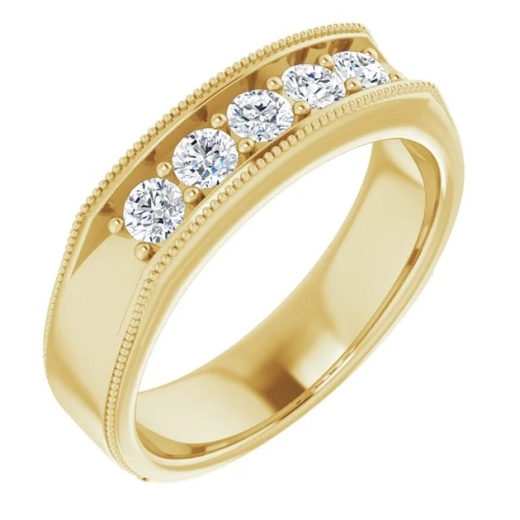 Ladies rings romance glow -14K Yellow 5/8 CTW Natural Diamond Ring