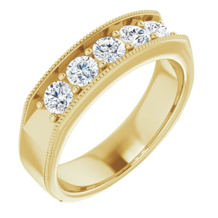 Ladies rings infinity sparkle -14K Yellow 1 CTW Natural Diamond Ring