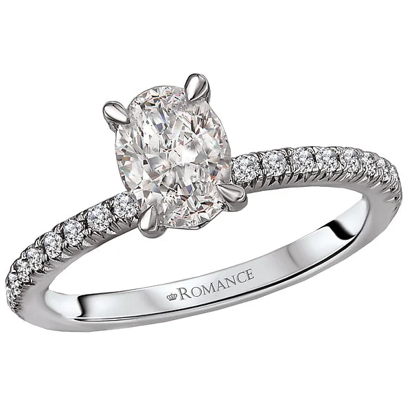 Ladies rings princess cut glow -Peg Head Semi-Mount Diamond Ring