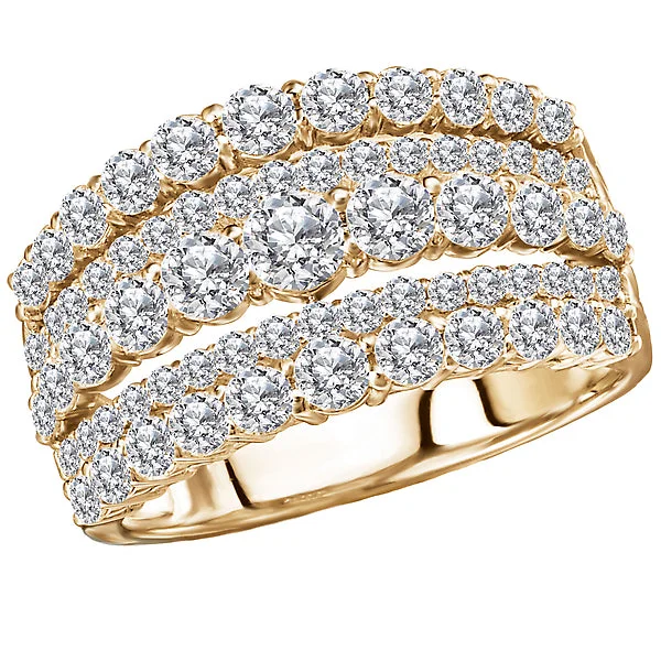 Ladies rings cubic zirconia glow -Ladies Diamond Fashion Ring