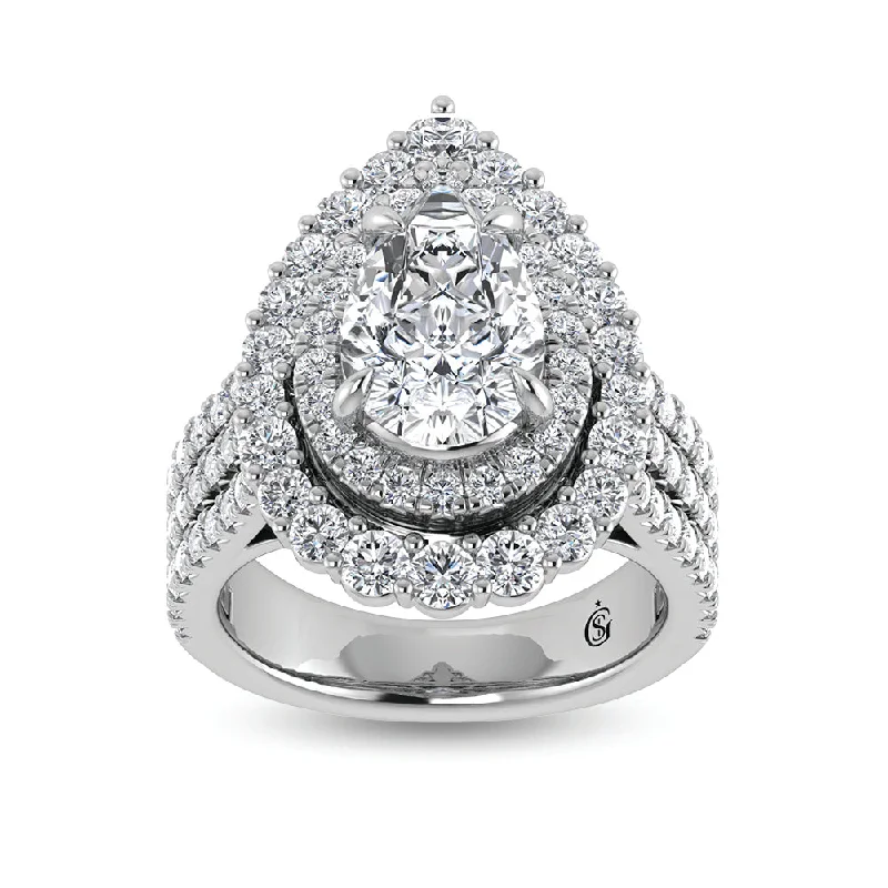 ladies engagement rings dazzling-14K White Gold Lab Grown Diamond 5 Ct.Tw. Labgrown Engagement Ring