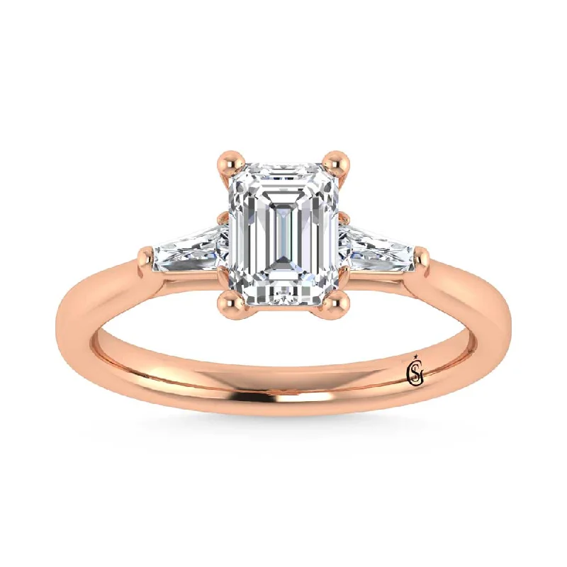 ladies engagement rings solitaire-14K Rose Gold Lab Grown Diamond 1 1/5 Ct.Tw. Engagement Ring