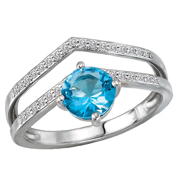 Ladies rings moissanite shine -Ladies Fashion Gemstone Ring