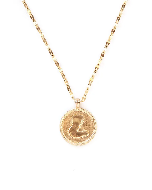 ladies necklaces spiritual-Self Gold Necklace