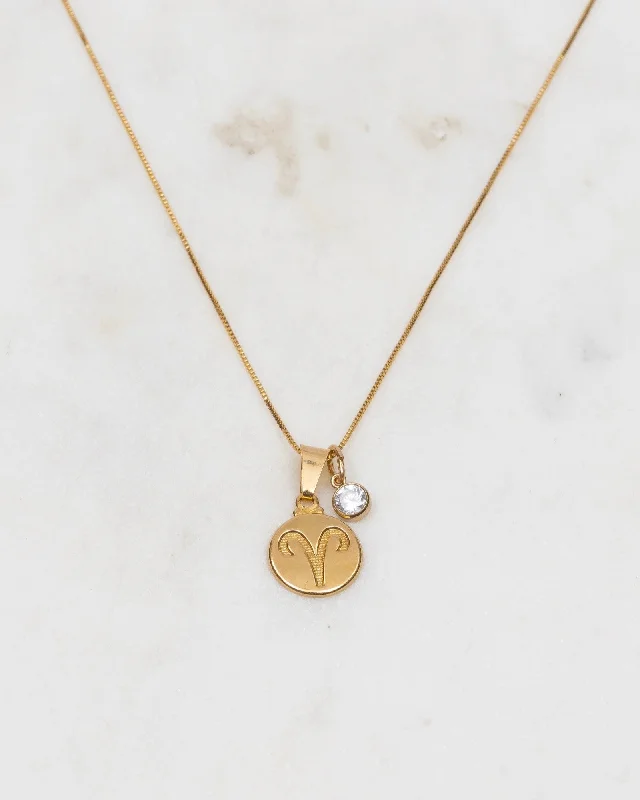 ladies necklaces discount-Aries Zodiac Necklace