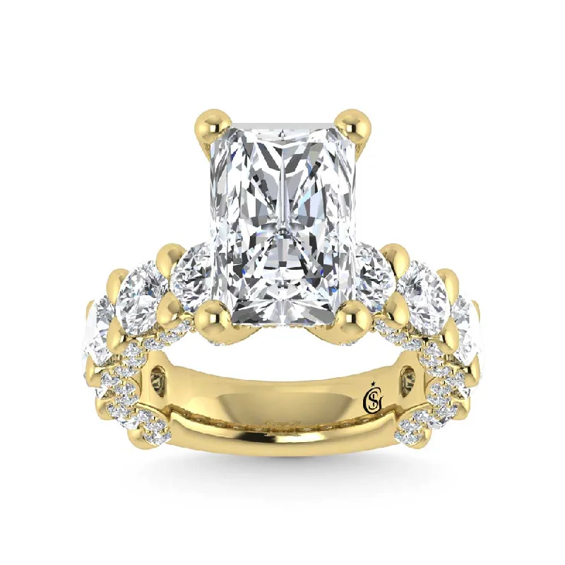 ladies engagement rings popular-14K Yellow Gold Lab Grown  Diamond 7 1/6 Ct.Tw. Victoria Engagement Ring