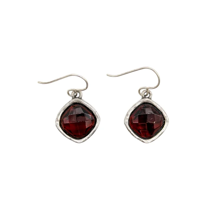 ladies earrings presentation-Ruby Hailstone Earrings by Patricia Locke