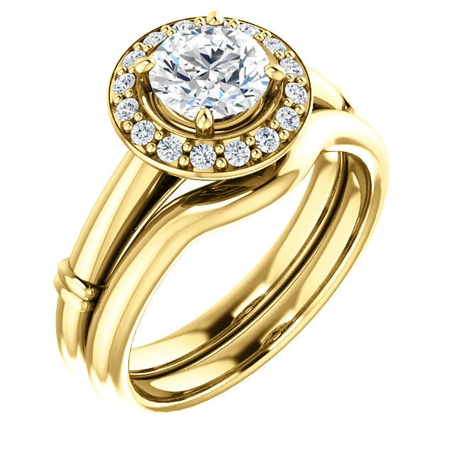 ladies engagement rings gemstone-14K Yellow 6mm Round Engagement Ring 122177:241:P MB