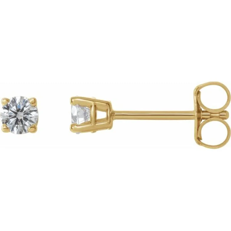 ladies earrings party-14K Yellow 1/4 CTW Natural Diamond Stud Earrings