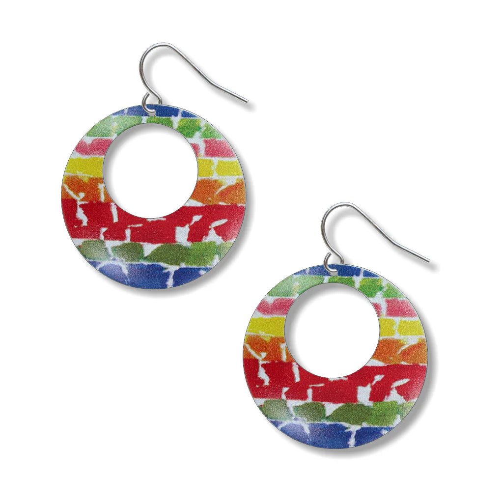 ladies earrings initial-Alma Thomas Color Field Earrings