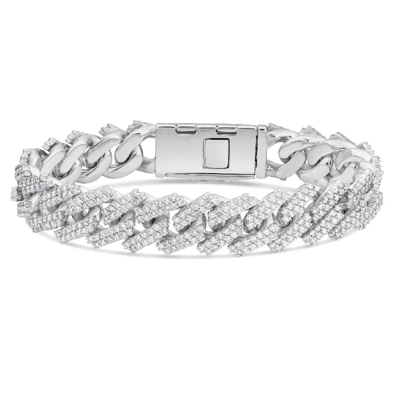 Ladies bracelets special edition -10K White Gold 13ct 16mm Diamond Cuban Bracelet