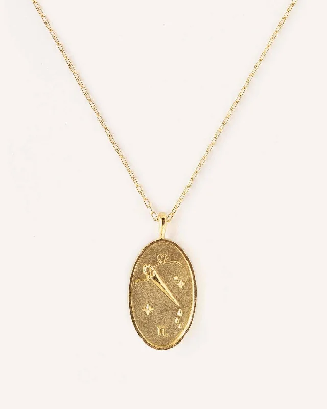 ladies necklaces durable-Scorpio | 10K Solid Gold Zodiac Necklace