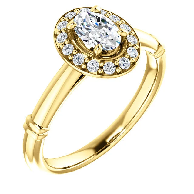 ladies engagement rings delicate-14K Yellow 6x4mm Oval Engagement Ring 122177:556:P