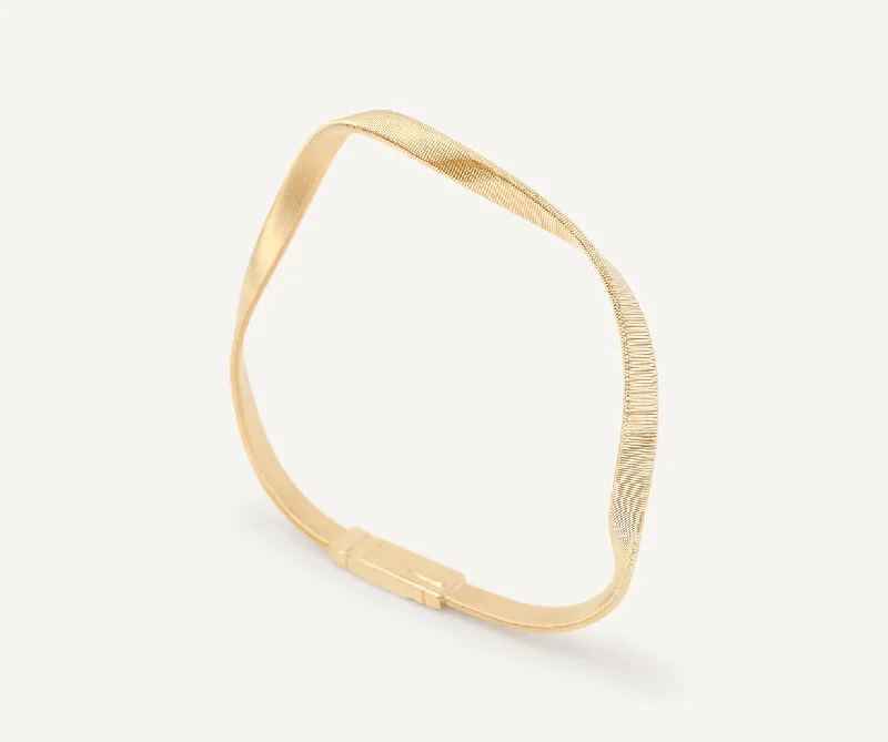 Ladies bracelets mantra charm -Marrakech Hand Twisted Bracelet in 18k Yellow Gold, 7.25inch