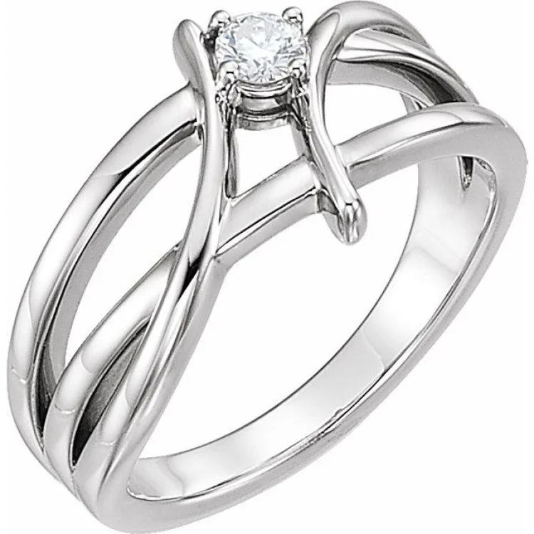 Ladies rings dream charm -Sterling Silver 1/2 CT Natural Diamond Ring