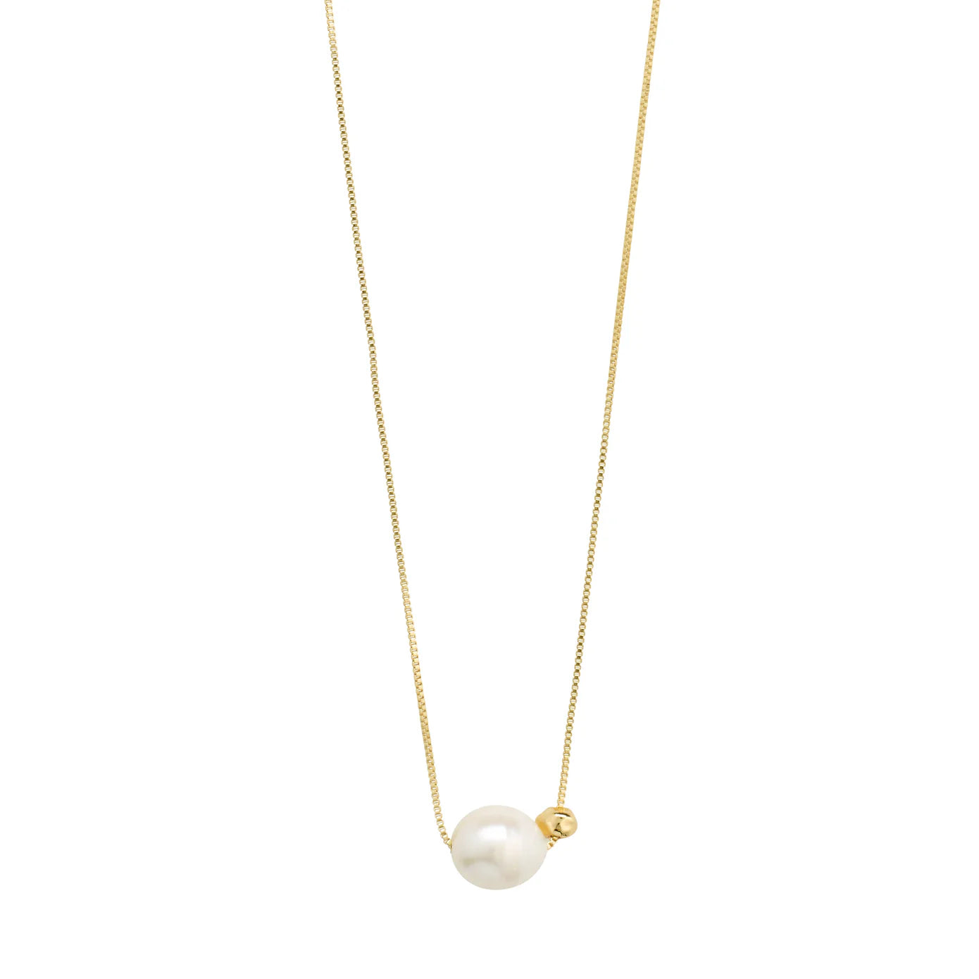 ladies necklaces understated-Trust Gold Plated Pearl Necklace