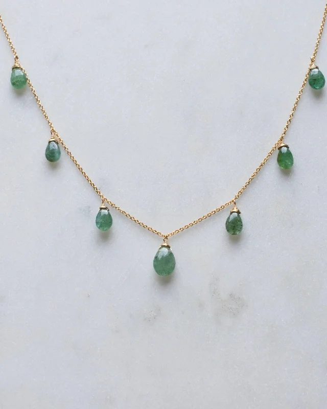 ladies necklaces matching-Gorgeous Emerald princess necklace