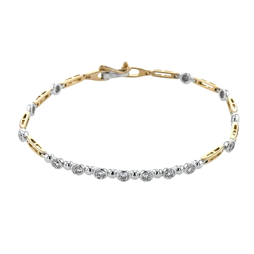 Ladies bracelets majestic glow -Chain Link Bracelet in 18k Gold with Diamonds LB2462