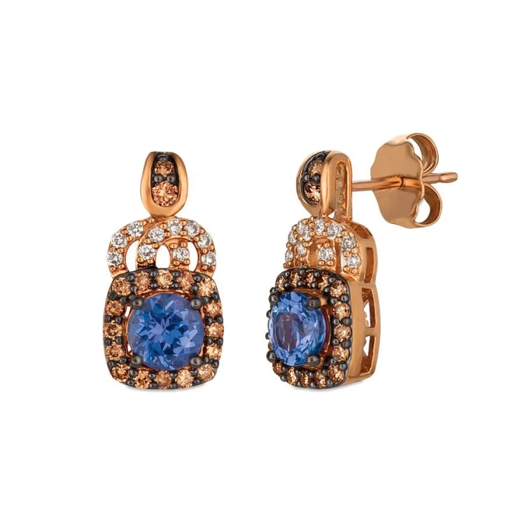 ladies earrings love-Le Vian 14K Strawberry Gold Earrings