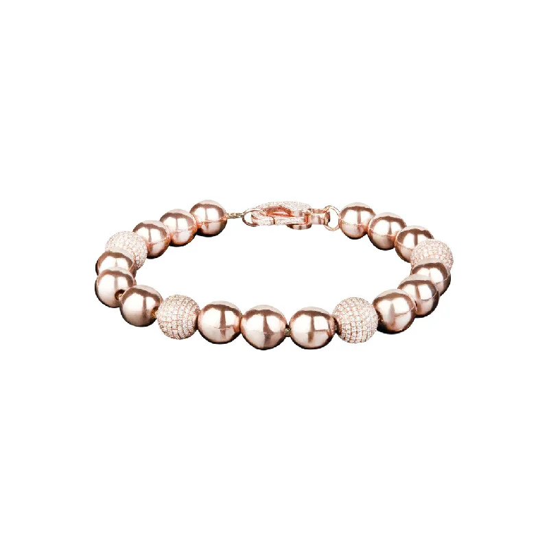 Ladies bracelets groovy 70s -10k Rose Gold 3.1ct Diamond Shamballa Bracelet