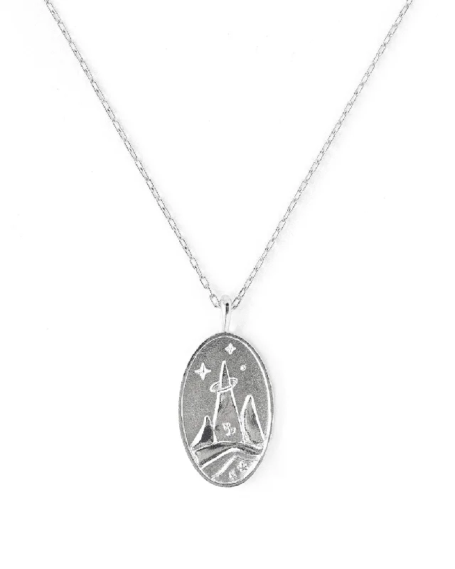 ladies necklaces onyx-Capricorn Silver Zodiac Necklace