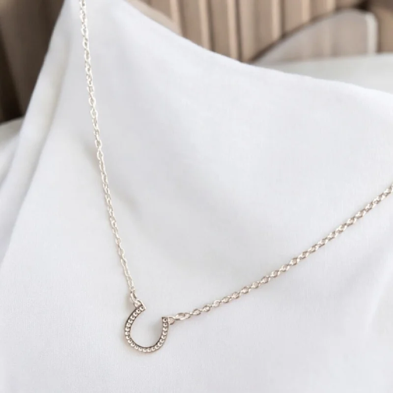 ladies necklaces animal-Gorgeous Silver Horseshoe Necklace