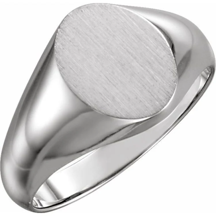 Ladies rings polynesian charm -Sterling Silver 10x8 mm Oval Signet Ring