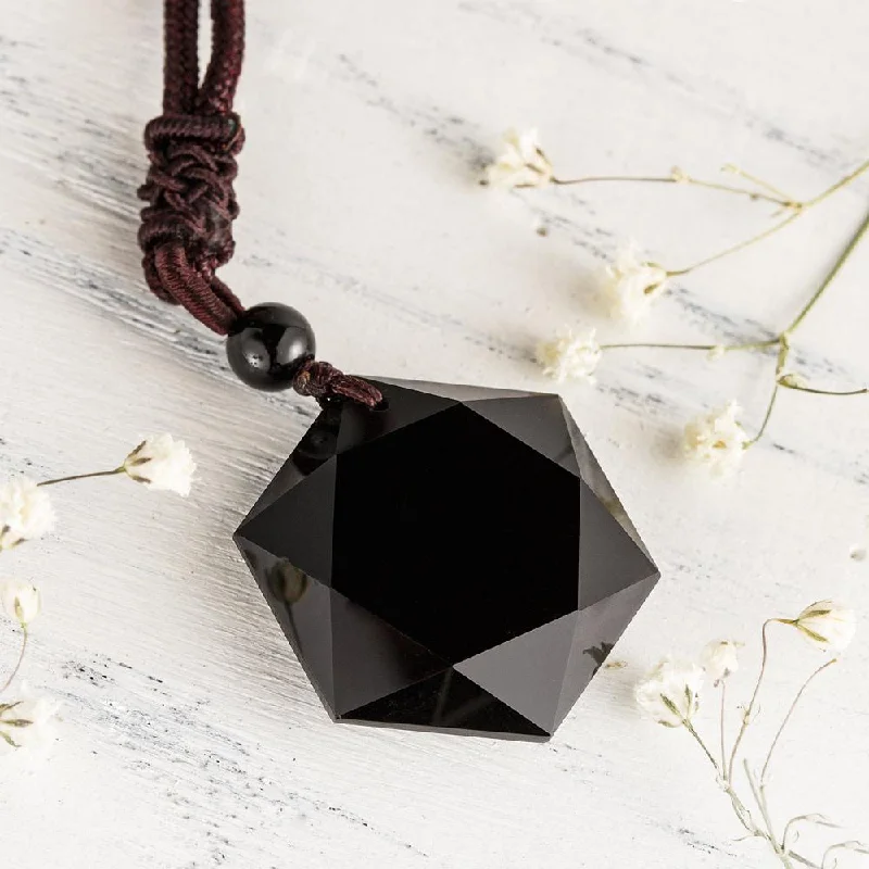 ladies necklaces eye catching-Obsidian Vitality Necklace