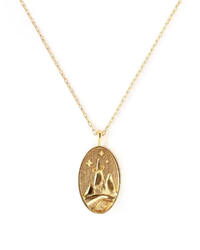 ladies necklaces swarovski-Capricorn Gold Zodiac Necklace