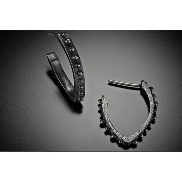 ladies earrings cartier-Bumpy Hoop Thin Earring