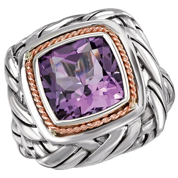 Ladies rings asscher glow -Ladies Gemstone Ring