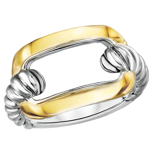 Ladies rings online shine -Ladies Fashion Gold and Silver Two-Tone Ring