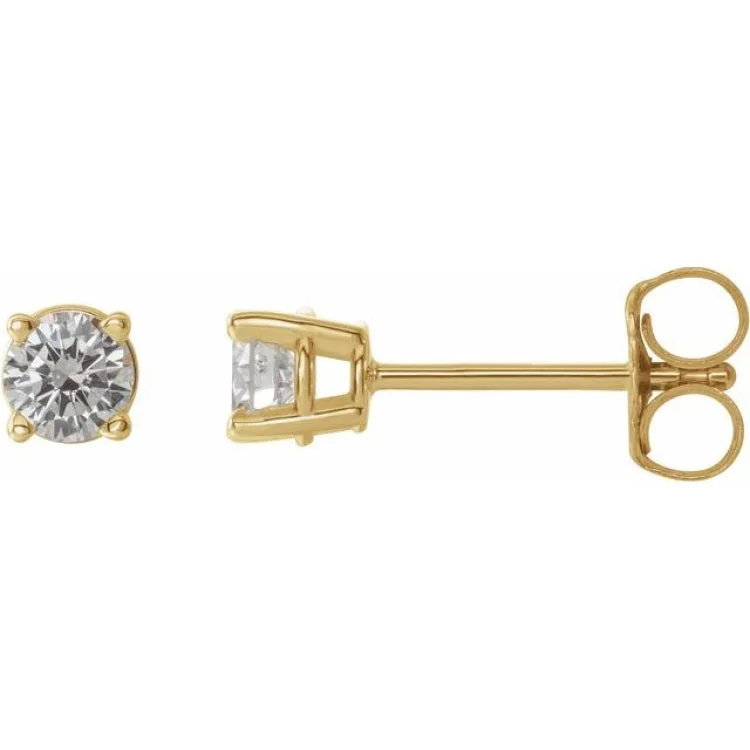 ladies earrings sparkling-14K Yellow 1/3 CTW Natural Diamond Stud Earrings