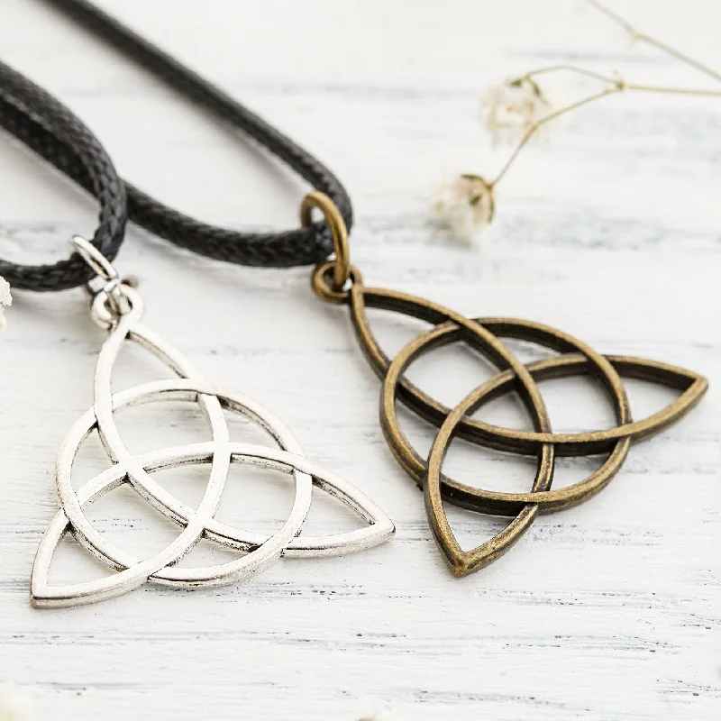 ladies necklaces storage-The Triquetra Necklace