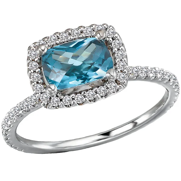 Ladies rings trillion shine -Diamond Topaz Ring