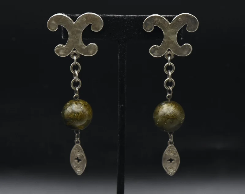 ladies earrings work-Vintage Handmade Dangle Earrings