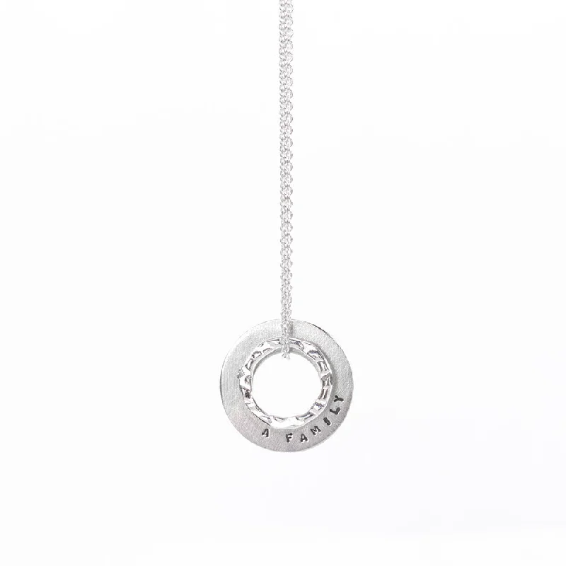 ladies necklaces sterling silver-Double Halo Necklace