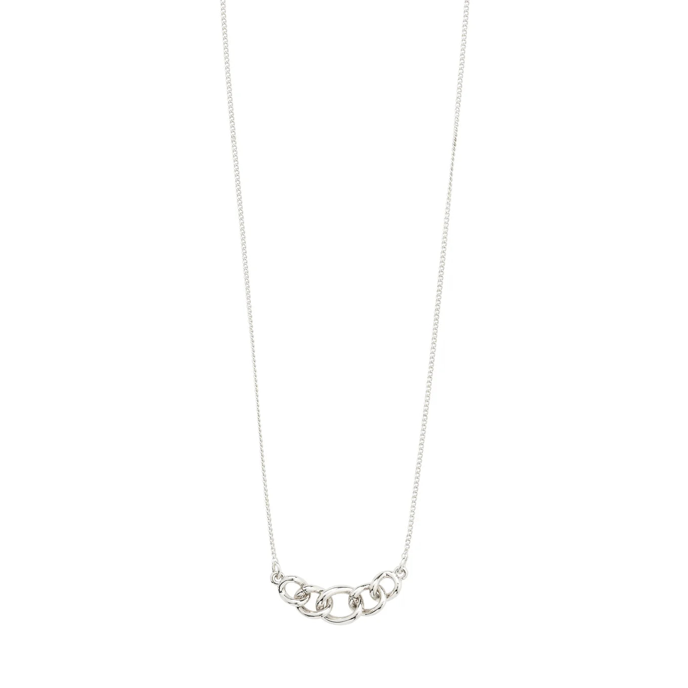 ladies necklaces textured-Wrenley Silver Plated Necklace