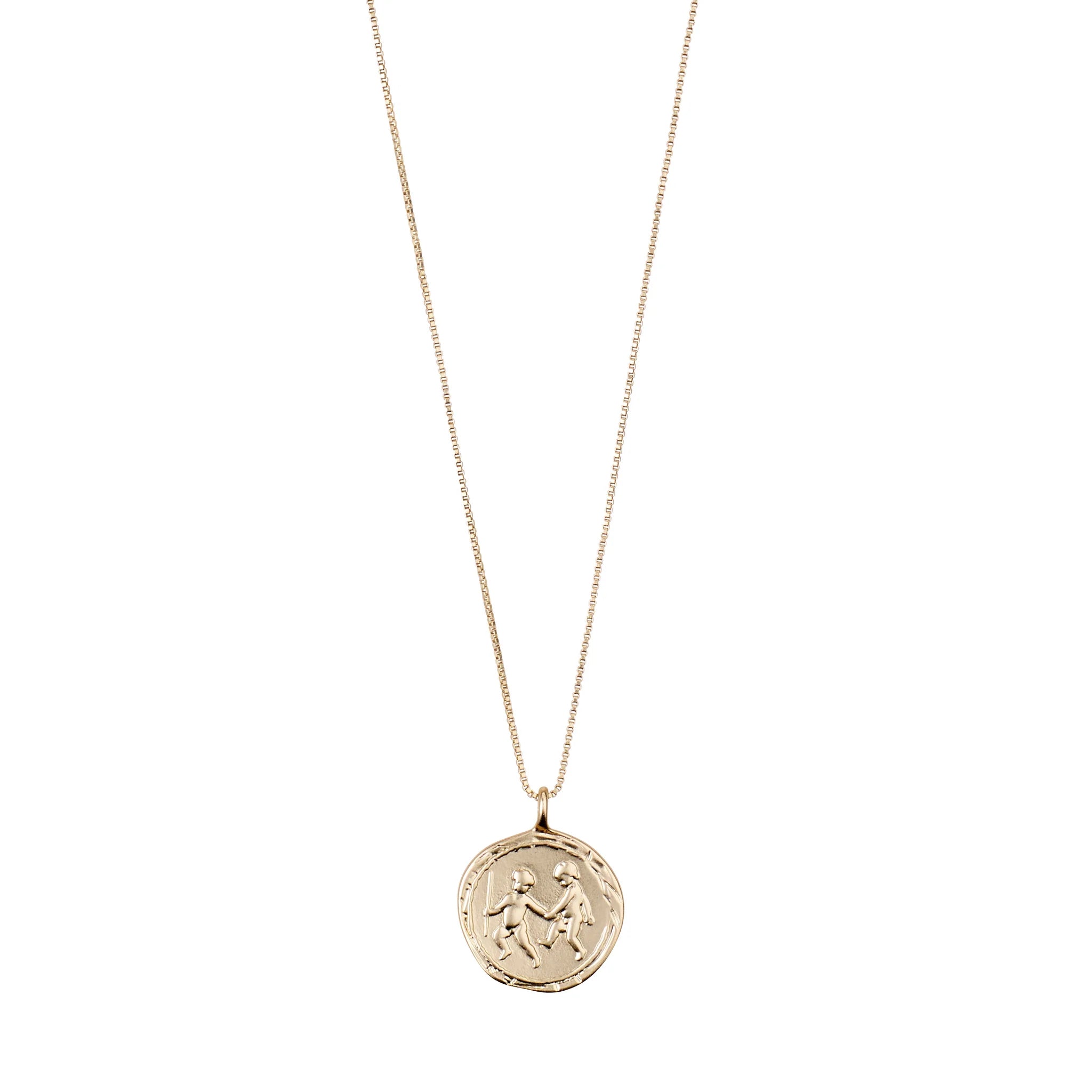 ladies necklaces floral-Gemini Gold Plated Necklace