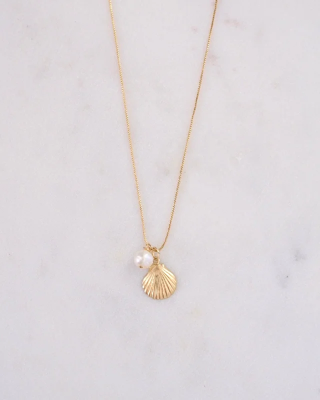 ladies necklaces adjustable-Pearl Shell Necklace