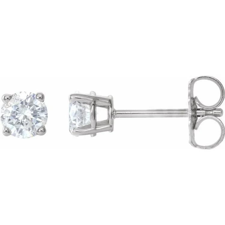 ladies earrings gift box-Platinum 3/4 CTW Natural Diamond Stud Earrings