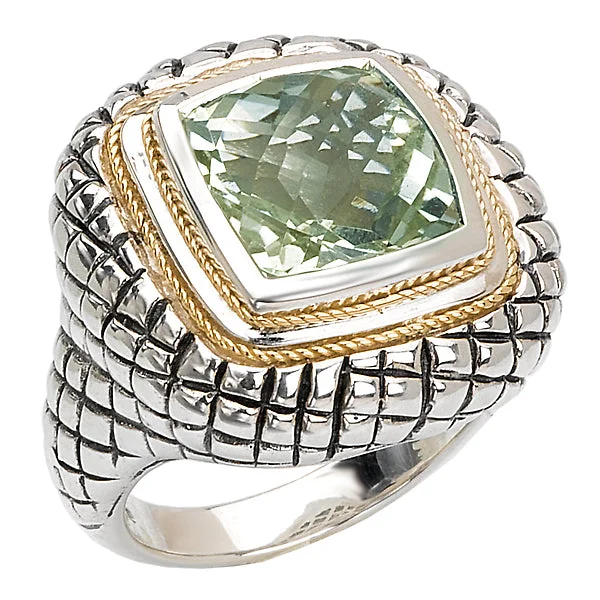 Ladies rings emerald charm -Ladies Fashion Gemstone Ring