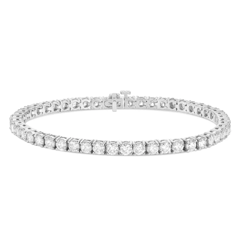 Ladies bracelets petal shine -14K Gold 6.95ct 3.3mm Diamond Tennis Bracelet